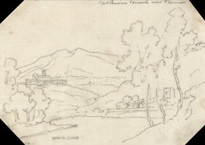 フィレンツェ近くのカルトゥシアン修道院 作： John Robert Cozens